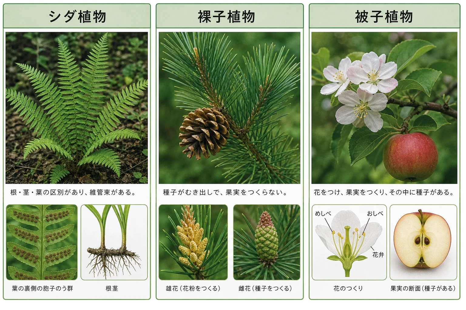 種子植物の分類樹形図